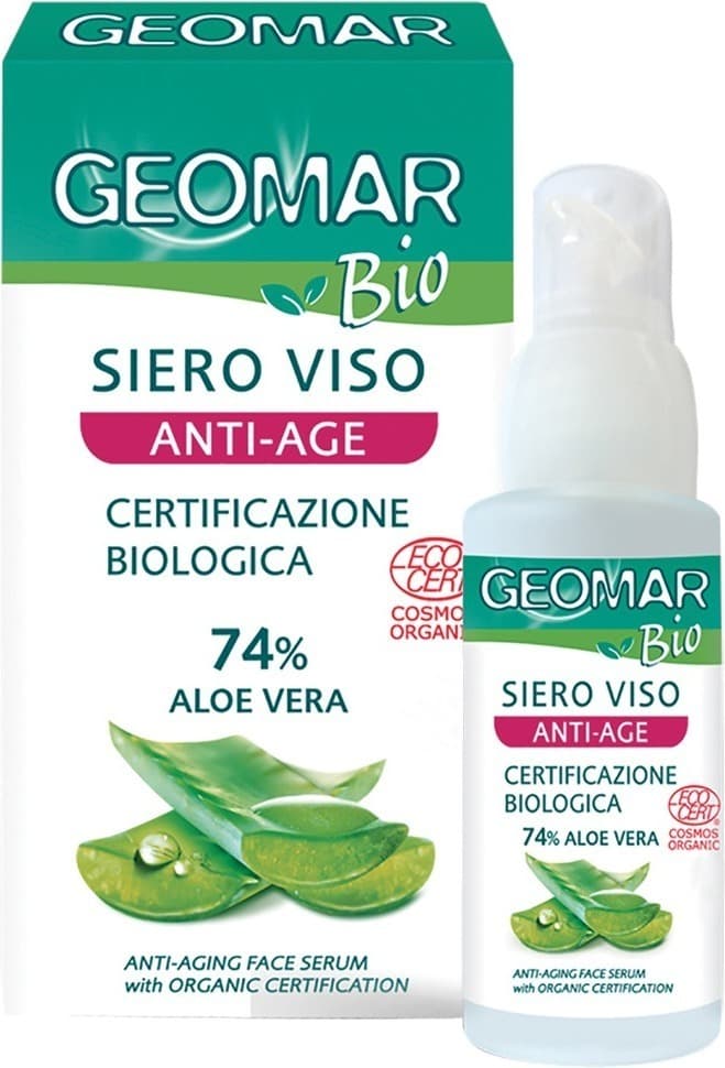Siero Viso Anti-Età Bio Geomar 30ml con Aloe Vera - Trattamento Naturale Rigenerante