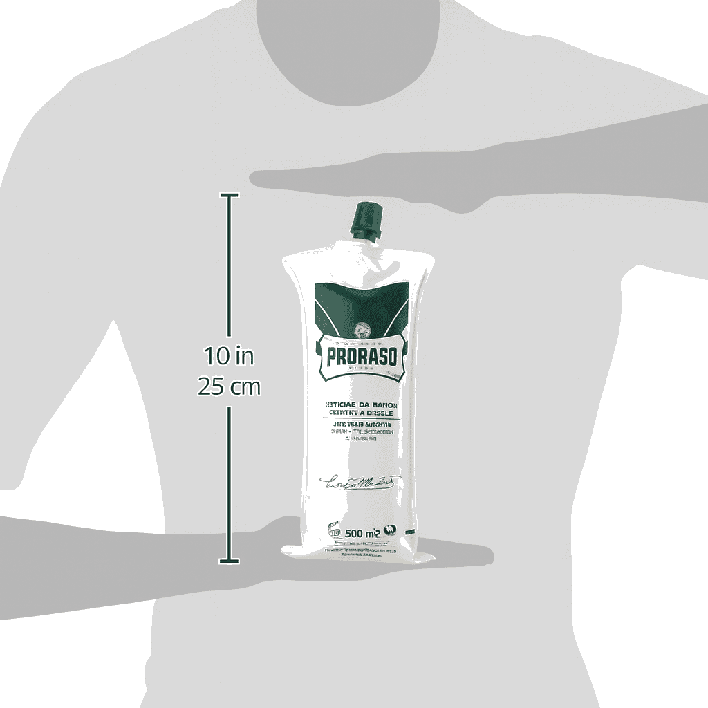 Sapone da Barba Proraso C. Barba - 500 ml - Rinfrescante e Tonificante - Ideale per la Rasatura quotidiana
