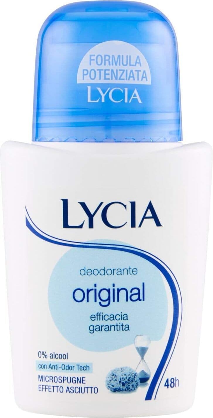 5 X Deodorante Lycia Original Roll-On 50ml - Protezione Extra Efficace