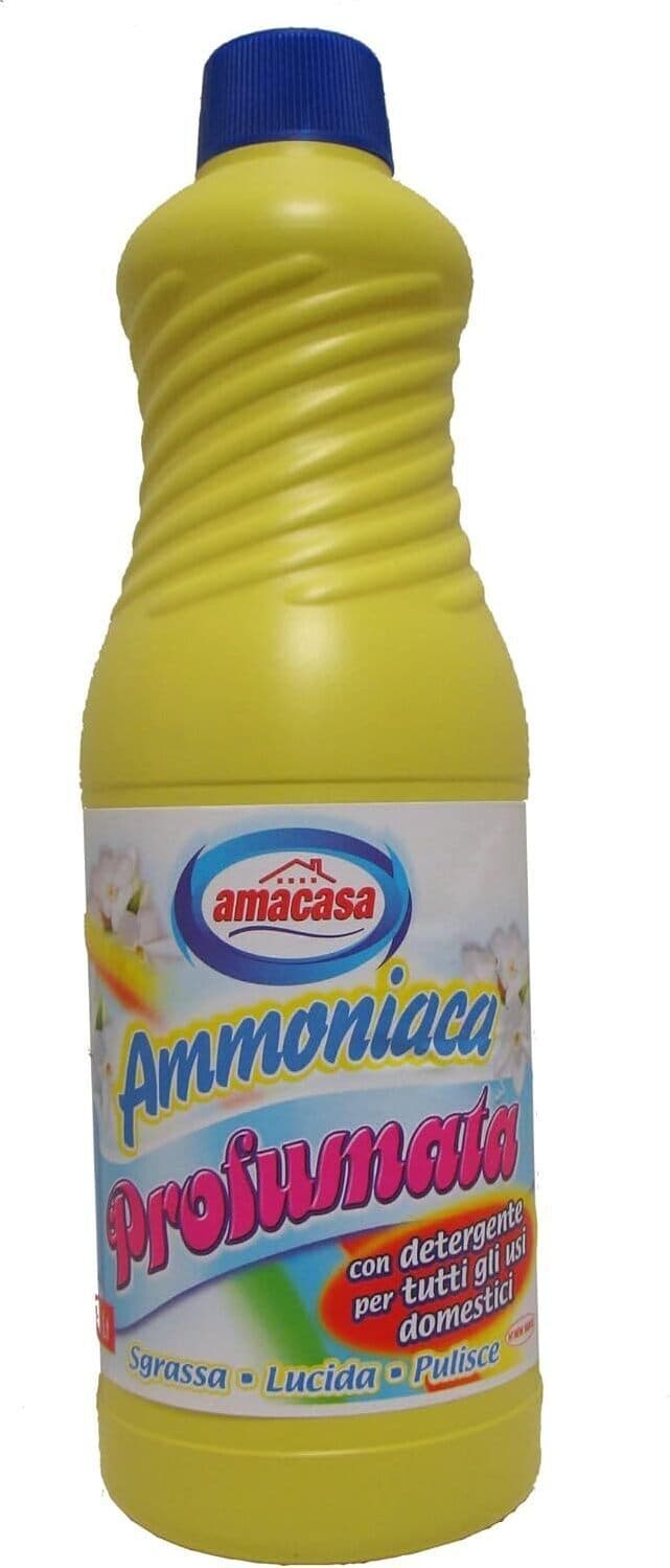 Ammoniaca Profumata Amacasa, Giallo, 1 Litro - Detergente Multiuso Efficiente 1000g