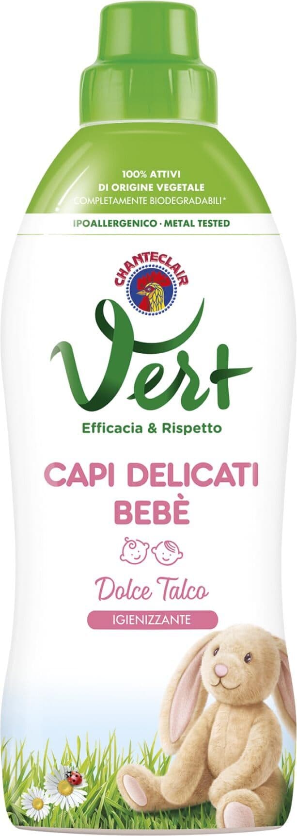 DETERSIVO IGIENIZZANTE PER CAPI DELICATI CHANTE CLAIRE VERT - ECODETERGENTE DOLCE TALCO BEBE' 750 ML