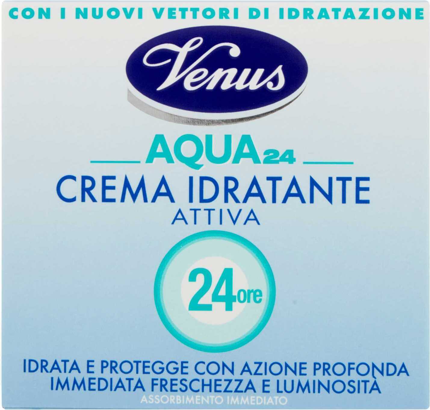 Crema Idratante Intensiva AQUA 24 Ore - Idratazione Profonda e Protezione, Effetto Imediato di Freschezza e Luminosità per la Pelle 50ml