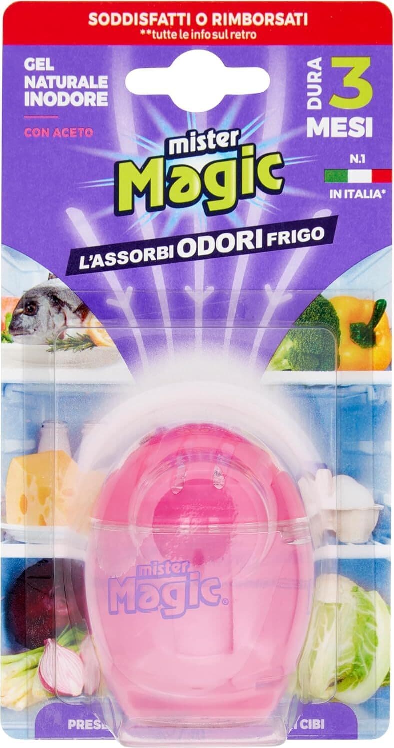 Mister Magic Ovetto Assorbiodori Frigo con Estratti Naturali di Limone e 3 Mesi di Durata - Pack da 2 pezzi