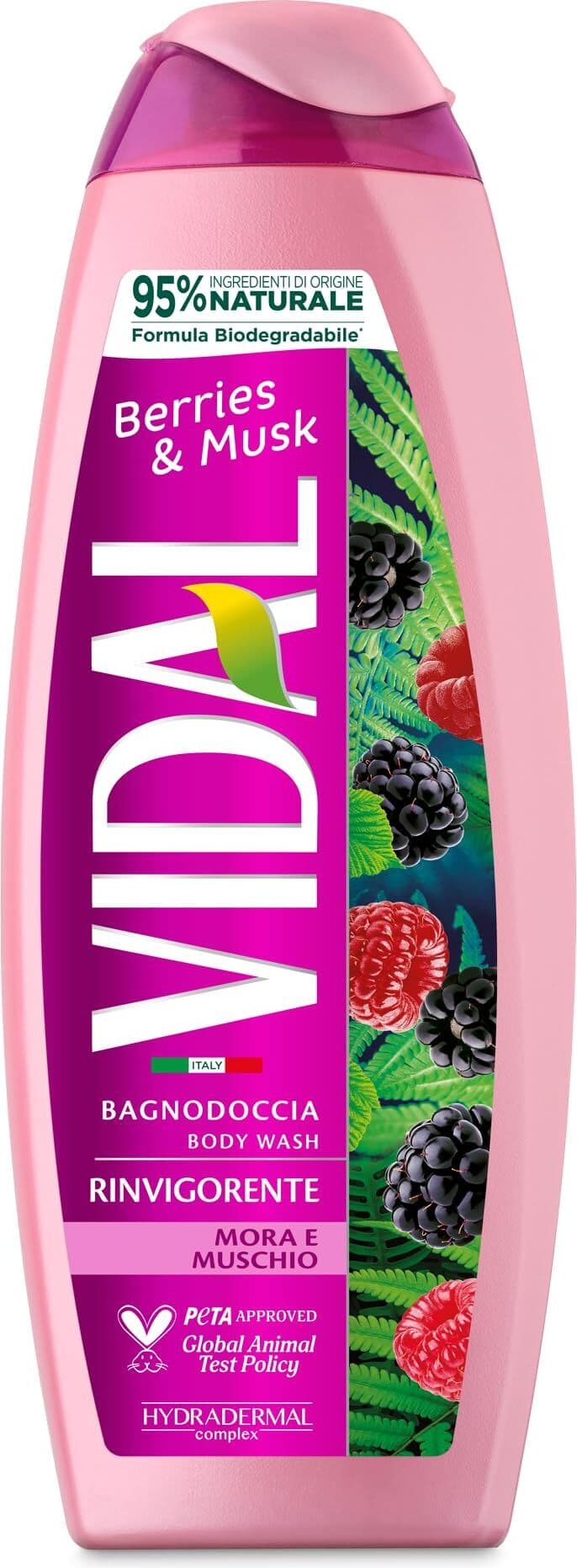 Bagno Schiuma Tonificante Vidal Mora e Muschio 500 ml - Idratante e Rigenerante