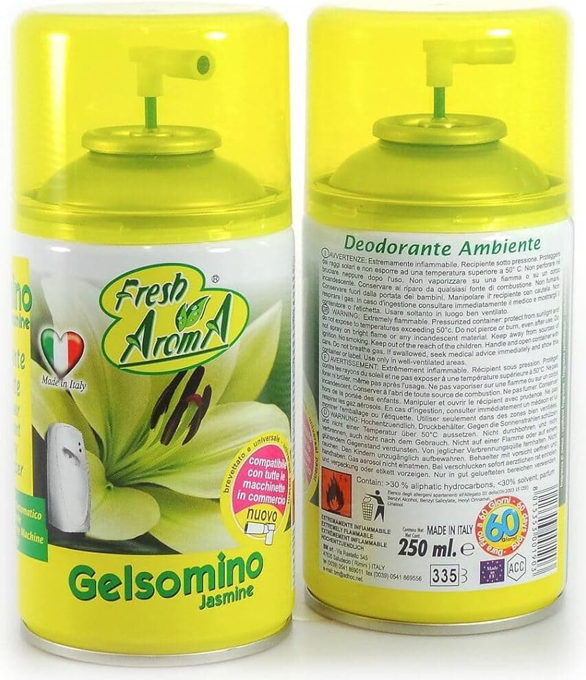 Ricarica Diffusore Automatico Gelsomino - Deodorante per Ambiente 250 ml - Fragranza Fresca e Naturale