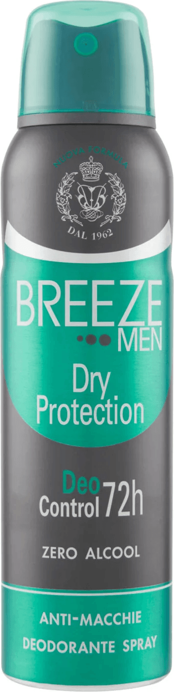 Deodorante Spray Uomo Breeze Dry Protection, Antitraspirante Efficace 150ml - Freschezza Duratura