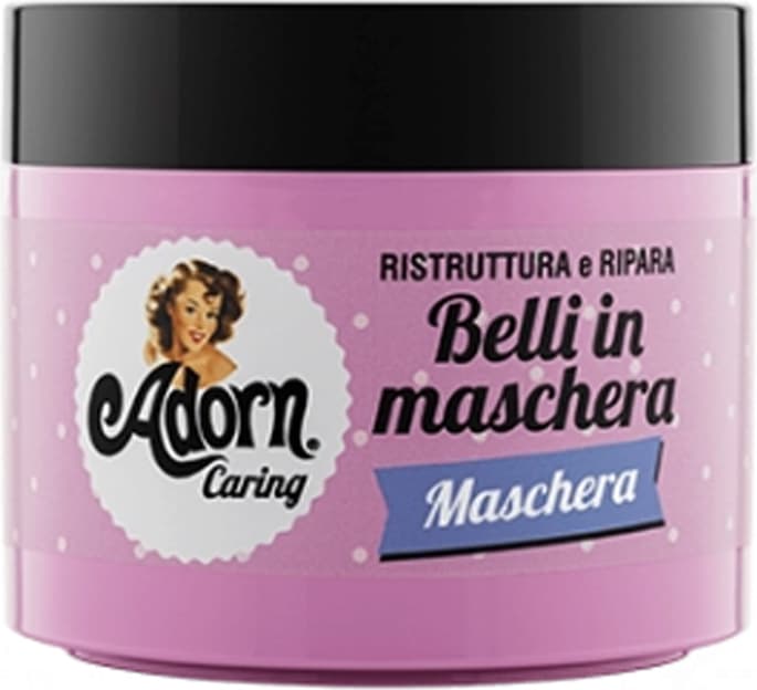 Maschera Capelli Ristrutturante e Riparatrice Adorn Belli In Maschera 300ml - Trattamento Intensivo Revitalizzante per Capelli Danneggiati