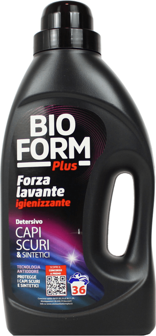 Detersivo Igienizzante Bioform Plus per Capi Scuri e Sintetici 1625 ml - Formula Intensiva