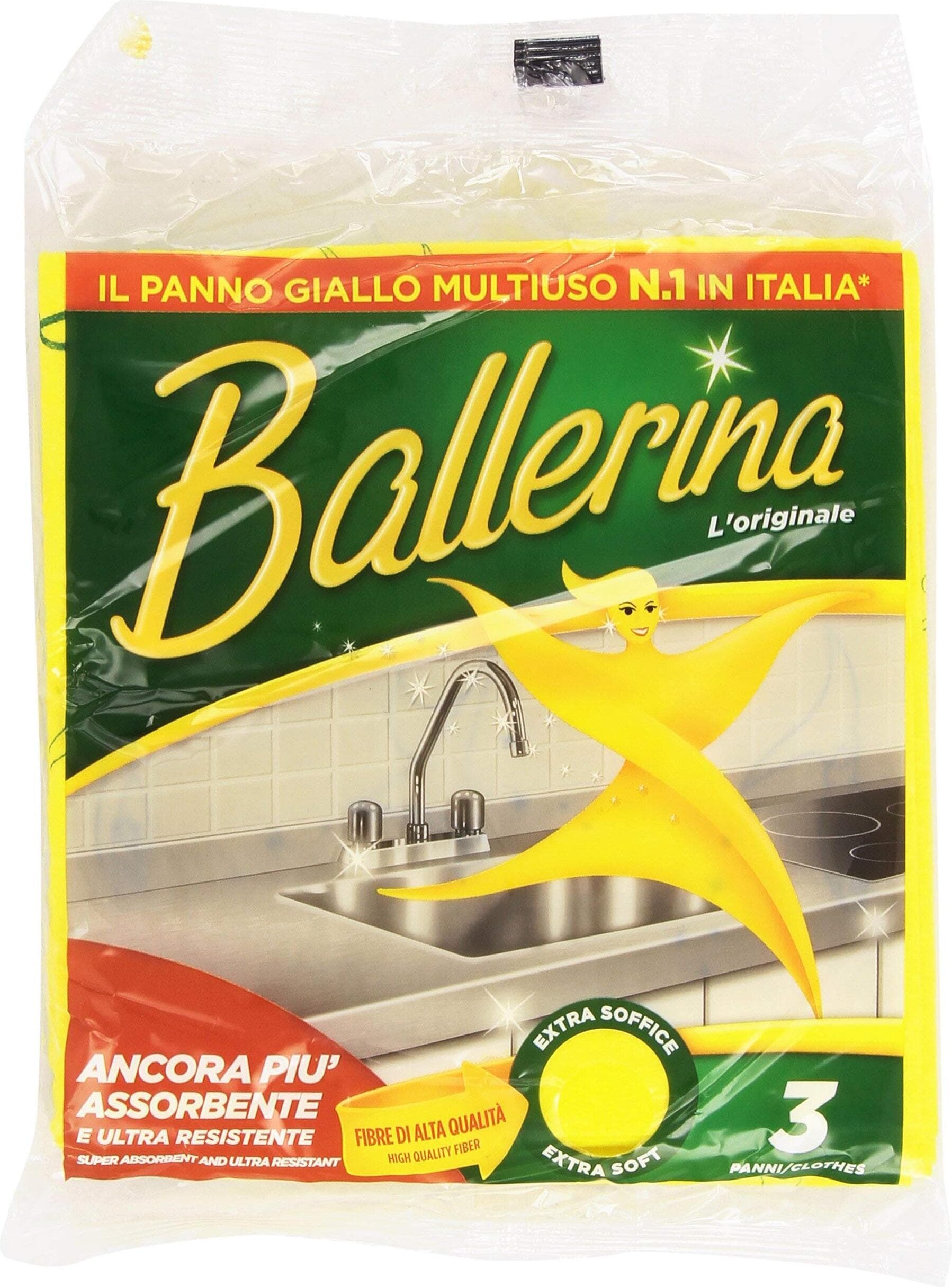 Ballerina Panno Giallo, Multiuso - 3 Pezzi, 3 unità, 1