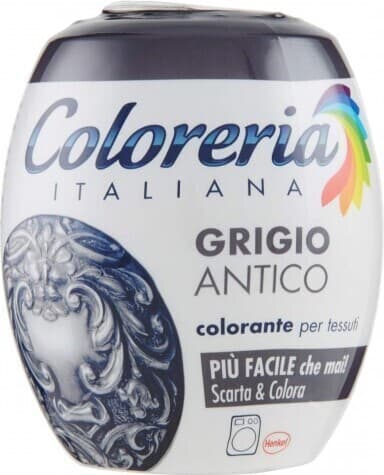 Colorante per Tessuti in Polvere Grigio Antico 350 gr - Coloreria Italiana Scarta & Colora, Tinta Tessili di Alta Qualità