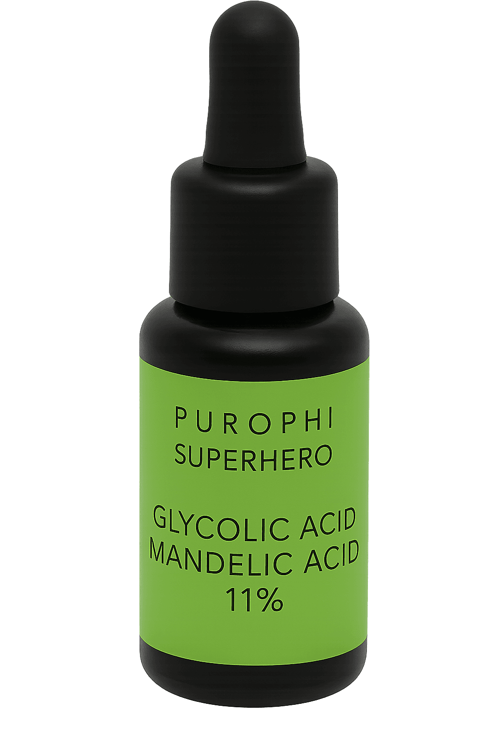 Siero Viso Antietà PUROPHI SUPERHERO con Acidi Glicolico e Mandelico 11% - Flacone da 15ML