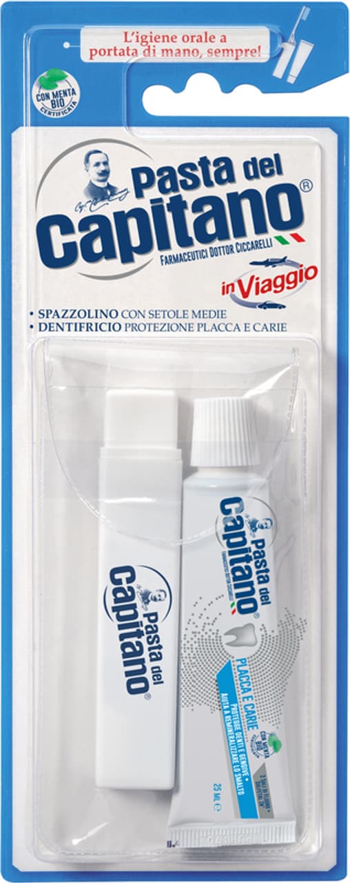 PASTA DEL CAPITANO KIT DA VIAGGIO SPAZZOLINO + DENTIFRICIO