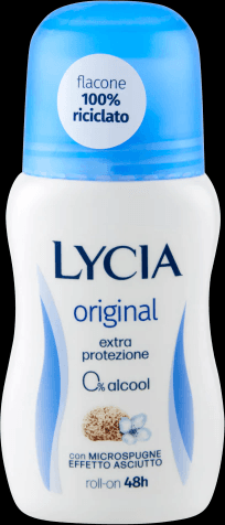 Deodorante Lycia Invisible Fast Dry Anti-Macchie 50ml Roll On con Microspugne Effetto Asciutto