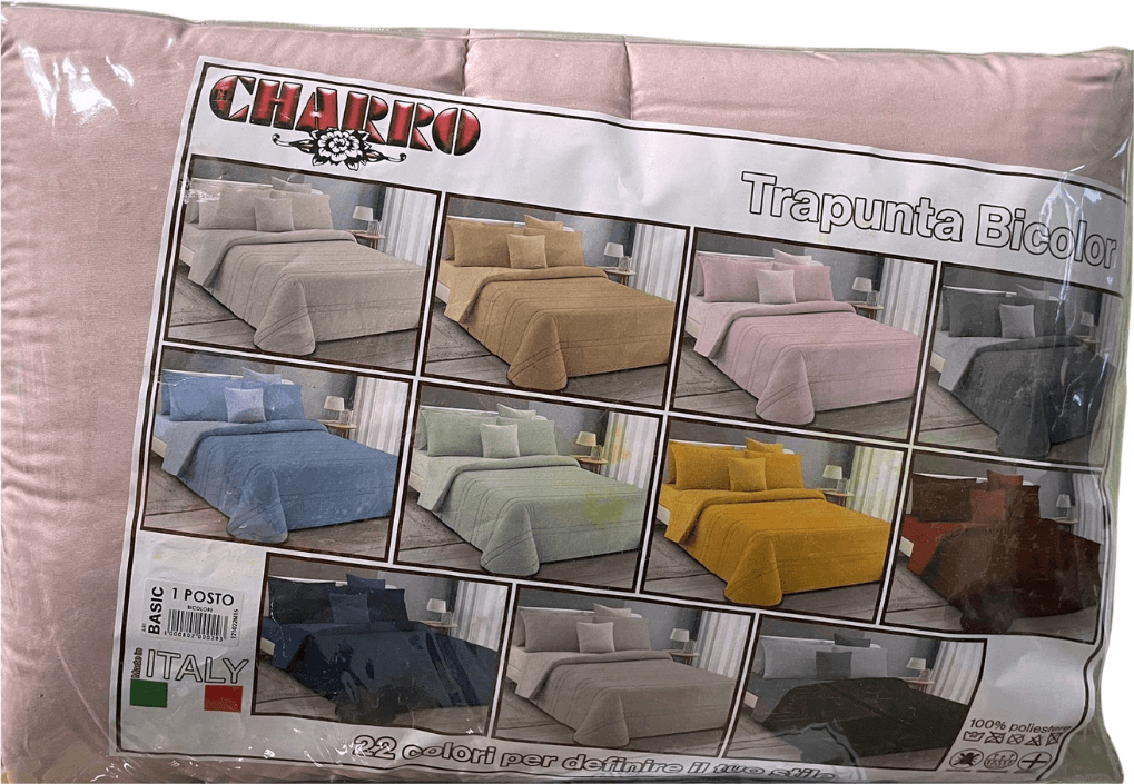 Trapunta Bicolore Reversibile 1 Piazza Rosa - Comfort Ideale per Letto Singolo