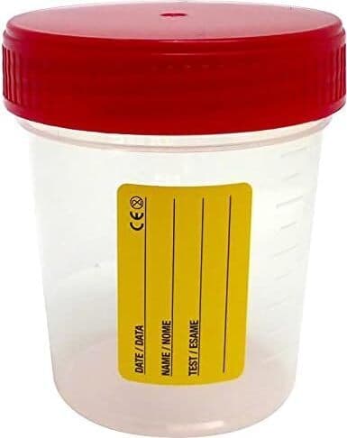 Contenitore Sterile per Urine FarmaLine, Capacità 120 ml, Confezione da 5 Pezzi