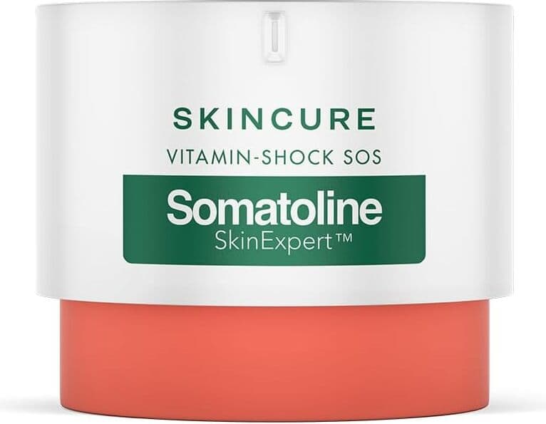 Somatoline SkinExpert, Skincure Vitamin Shock SOS, Crema Viso Illuminante, con Vitamina C, 40ml