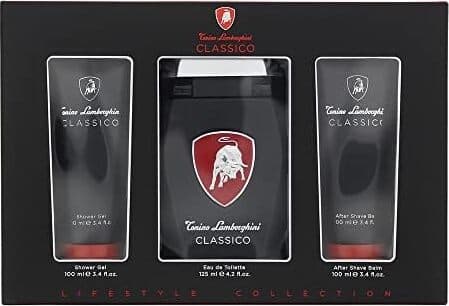 Kit Profumo Lamborghini Classico 423 Eau de Toilette 125ml con Gel Doccia 100ml e Balsamo Dopobarba 100ml