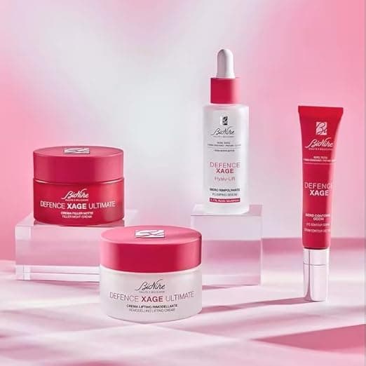 Bionike Defence Xage Ultimate - Crema Viso Filler Notte Anti Age, per Pelli Sensibili e Intolleranti, Contrasta le Rughe Profonde e Ripara la Cute, Dona Elasticità e Tonicità, 50 ml