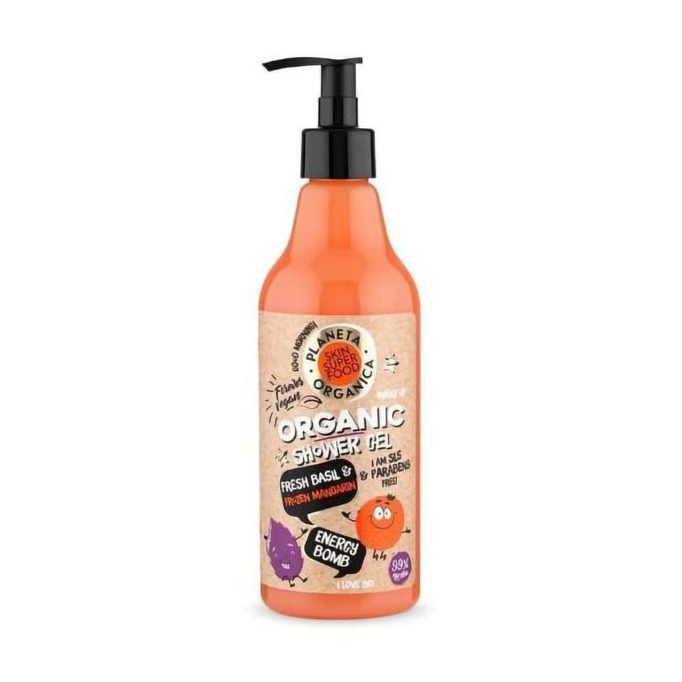 Gel Doccia Biologico Energizzante Energy Bomb di Planeta Organica, 500 ml - Formula Naturale Revitalizzante