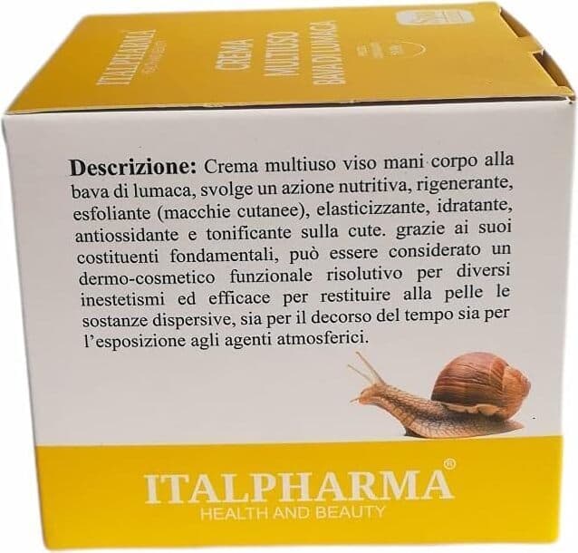 Crema Italpharma 250ml multiuso bava di lumaca vaso