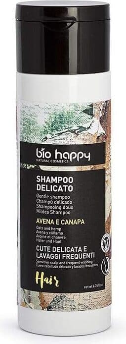 Shampoo Bio Happy Delicato Avena e Canapa 200 ml - Cura Capelli Naturale - Codice 39690
