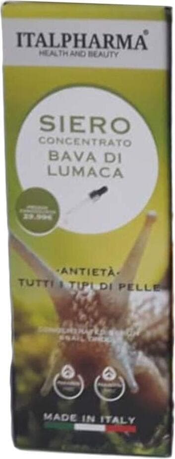 Siero concentrato alla bava di lumaca ITALPHARMA per tutti i tipi di pelle IP44 X 6 Pezzi