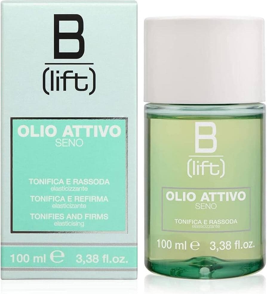 Olio Attivo Seno Blift - Tonificante e Rassodante con Olio di Mandorle, Vinaccioli, Jojoba e Estratto di Luppolo - Ideale per Pelli Sensibili - Made in Italy - 100 ml