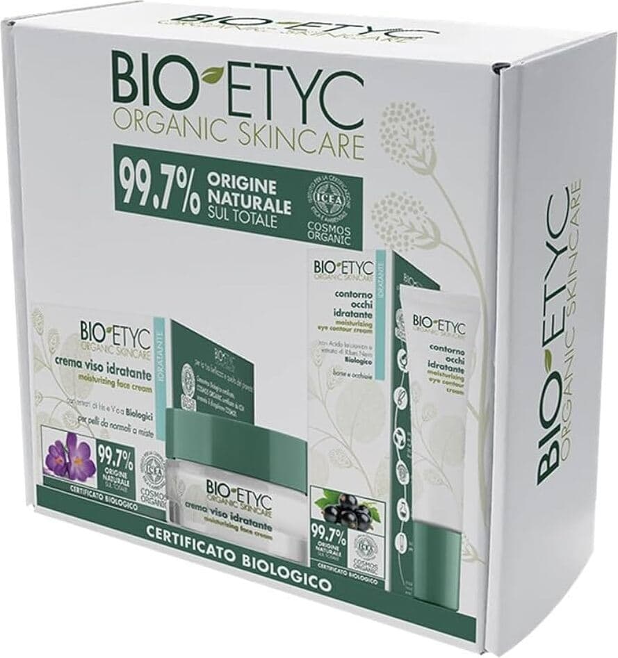 Deborah Bio Etyc Organic Skincare Crema Viso Idratante con Estratti di Iris e Viola Biologici per Pelli da Normali a Miste Ml.50