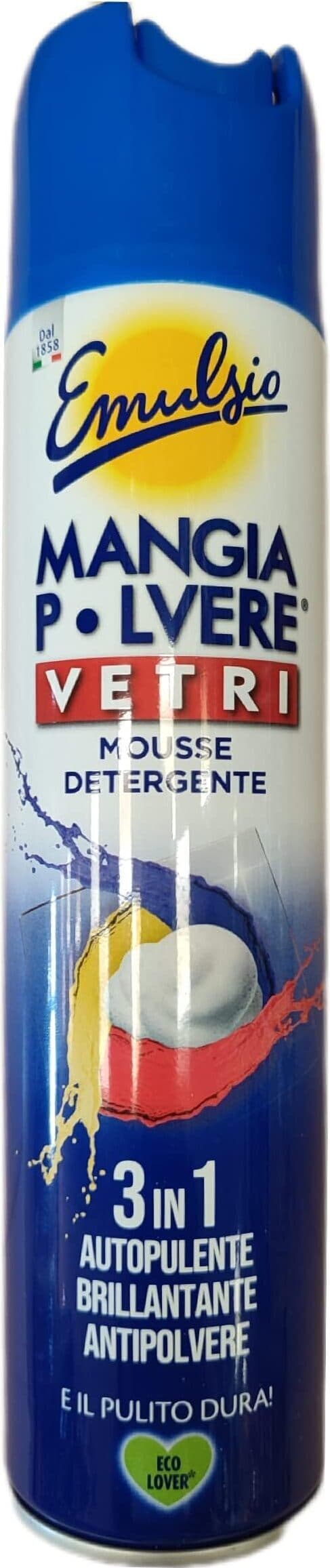Mousse Pulente MANGIAPOLVERE EMULSIO GLAS Spray 400 ml Elimina Polvere e Sporco