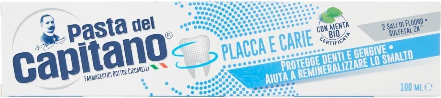 Dentifricio Dent.Capitano Anti-Placca e Anti-Carie 100ml - Aroma Azzurro
