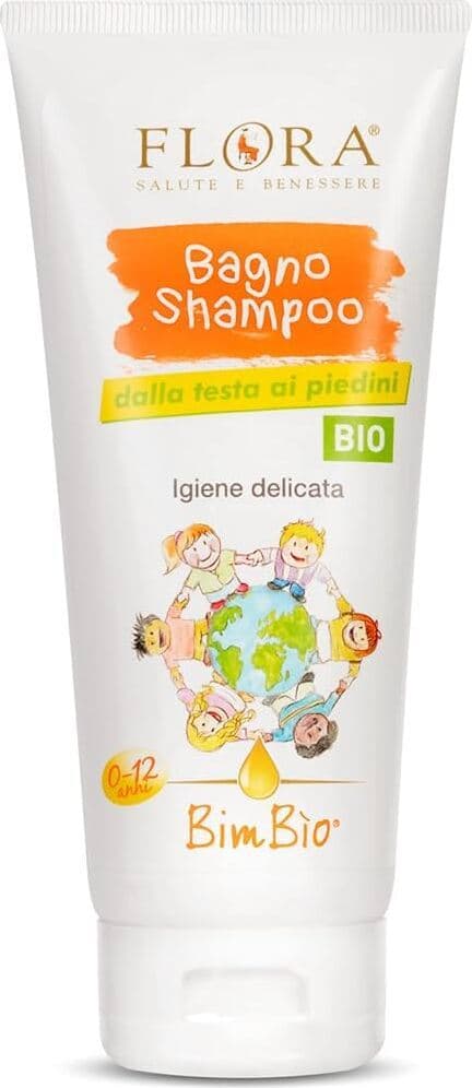Shampoo Bambini Delicato Flora Bagno Bimbio, 200 ml - Ideale per la Pelle Sensibile dei Bambini