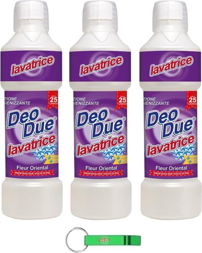 3 X Detergente Igienizzante Chimiclean Deodue per Lavatrice, 50 Lavaggi, Profumo Fleur Oriental - Pulizia Profonda e Freschezza Lunga Durata