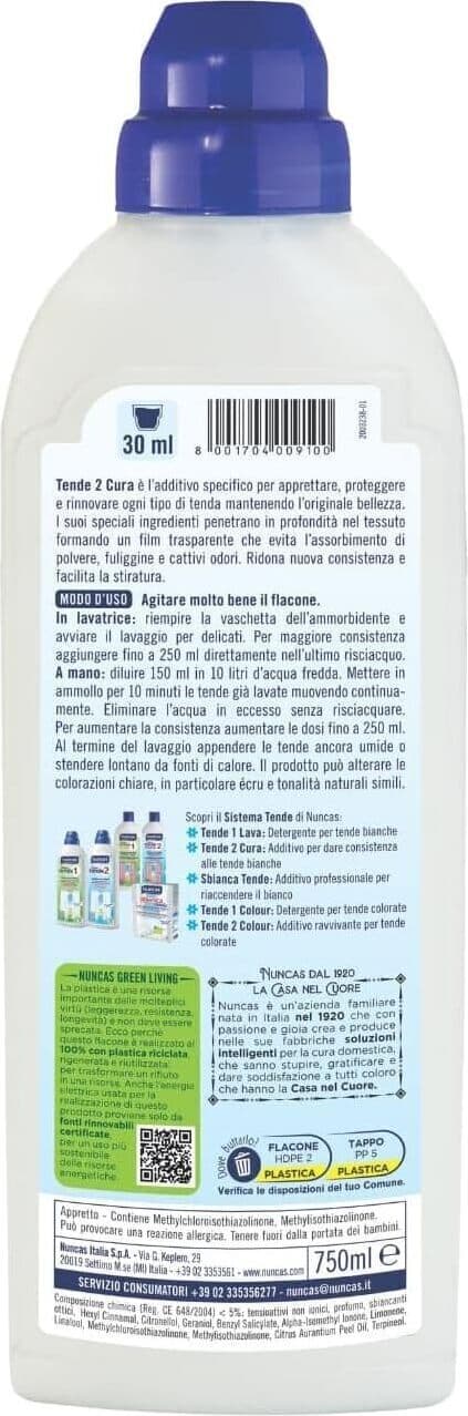 2 X Detergente Nuncas Tende 2 Cura 750ml - Pulizia Specialistica Tessuti