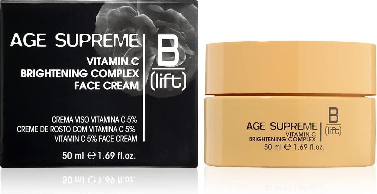 Blift Age Supreme, Vitamin C Brightening Complex Face Cream, Crema Viso Vitamina C 5%, Vitamina C, Vitamina E, Olio di Avocado e Rosa, Pelli Sensibili, 50 ml
