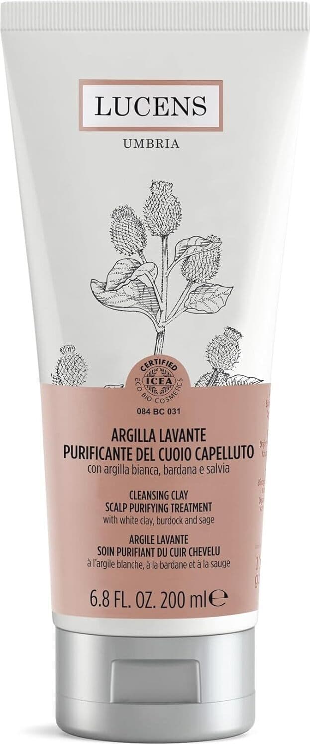 Villa Lodola Argilla Lavante Purificante Cuoio Capelluto - Con Argilla Bianca, Bardana e Salvia, 200ml: Trattamento Detossinante e Rivitalizzante per Capelli