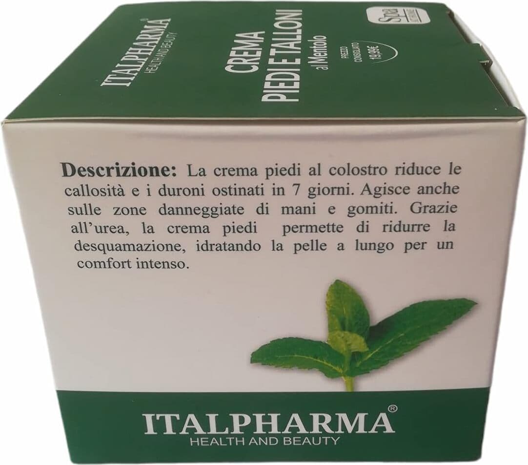 Crema Piedi e Talloni Mentolo ITALPHARMA IP87 - Antibatterica e Antiodore, Cura Intensiva per la Pelle