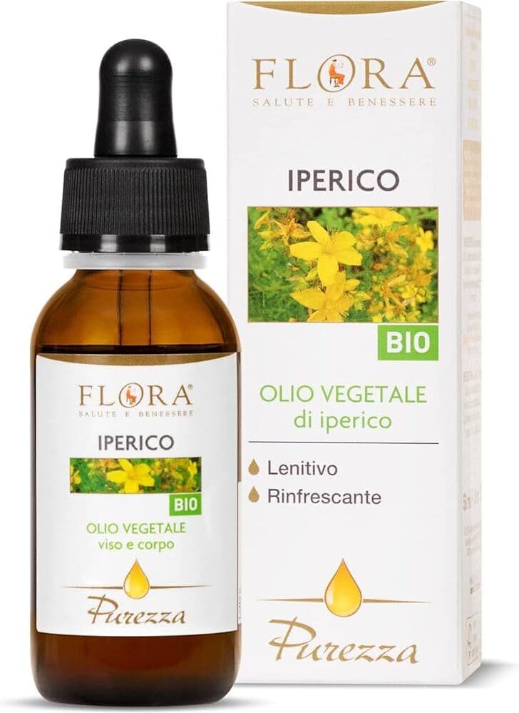 Olio di Iperico Biologico 50 ml BIO-COSMOS - Olio Vegetale Lenitivo ed Emolliente per Viso e Corpo, Antirossore e Rinfrescante, Ideale per Aromaterapia, 50 ml