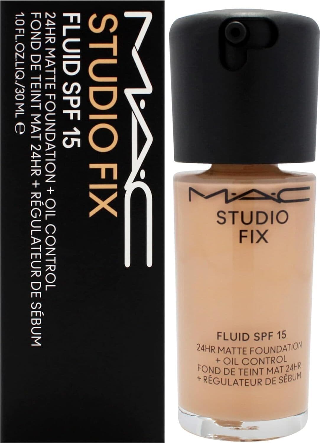 Studio Fix Fluid SPF 15 24Hr Matte Foundation Plus Oil Control - NC27 by MAC for Women - 1 oz Foundation