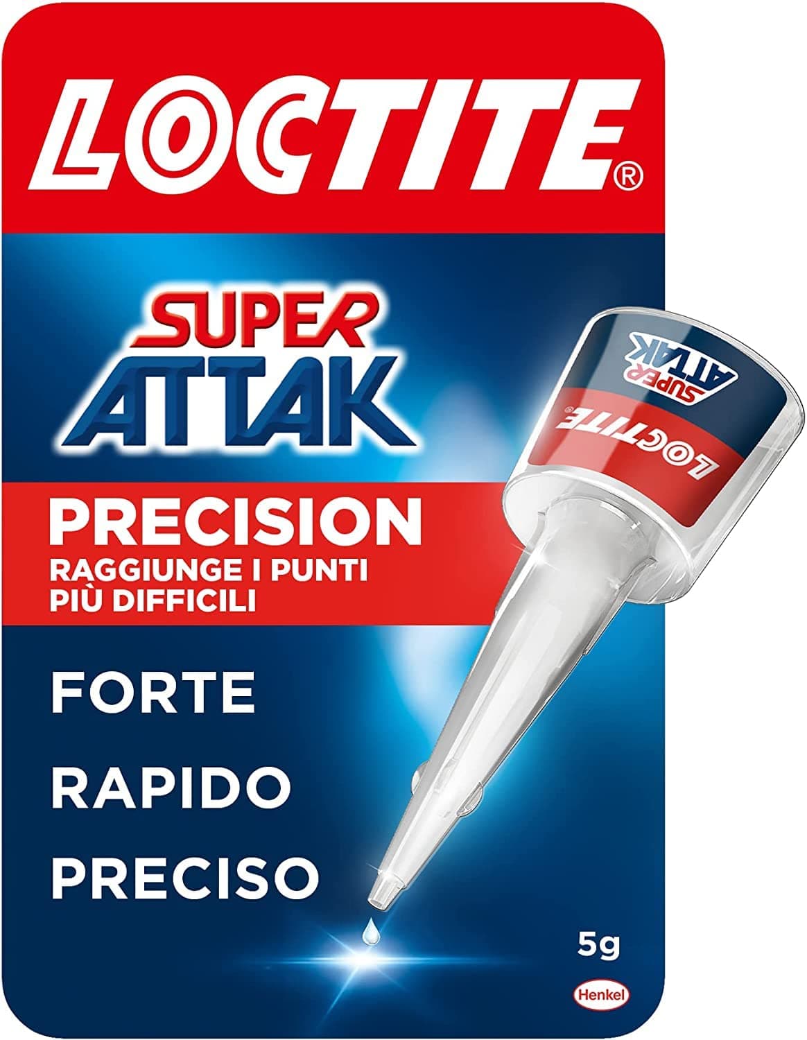Loctite Super Attak Original Bipack Colla Liquida Trasparente - Confezione Doppia Risparmio 3g+3g - Adesivo Forte per Gomma, Metallo, Ceramica, Legno, Cuoio, Pelle - Alta Tenuta e Rapida Asciugatura AmV