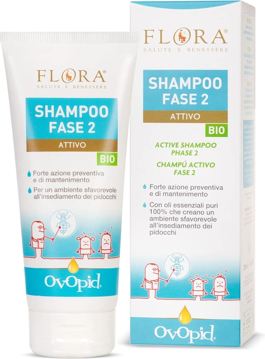 Shampoo Antipediculosi Protettivo e Efficace 200 ml - Fase 2 - Ideale per Prevenire l'Insediamento dei Pidocchi, Risolutivo