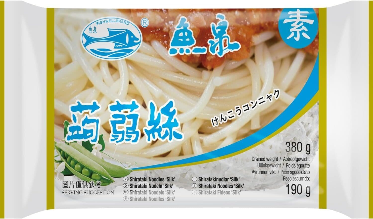 Fish Well Noodles Shirataki di seta - 380 gr