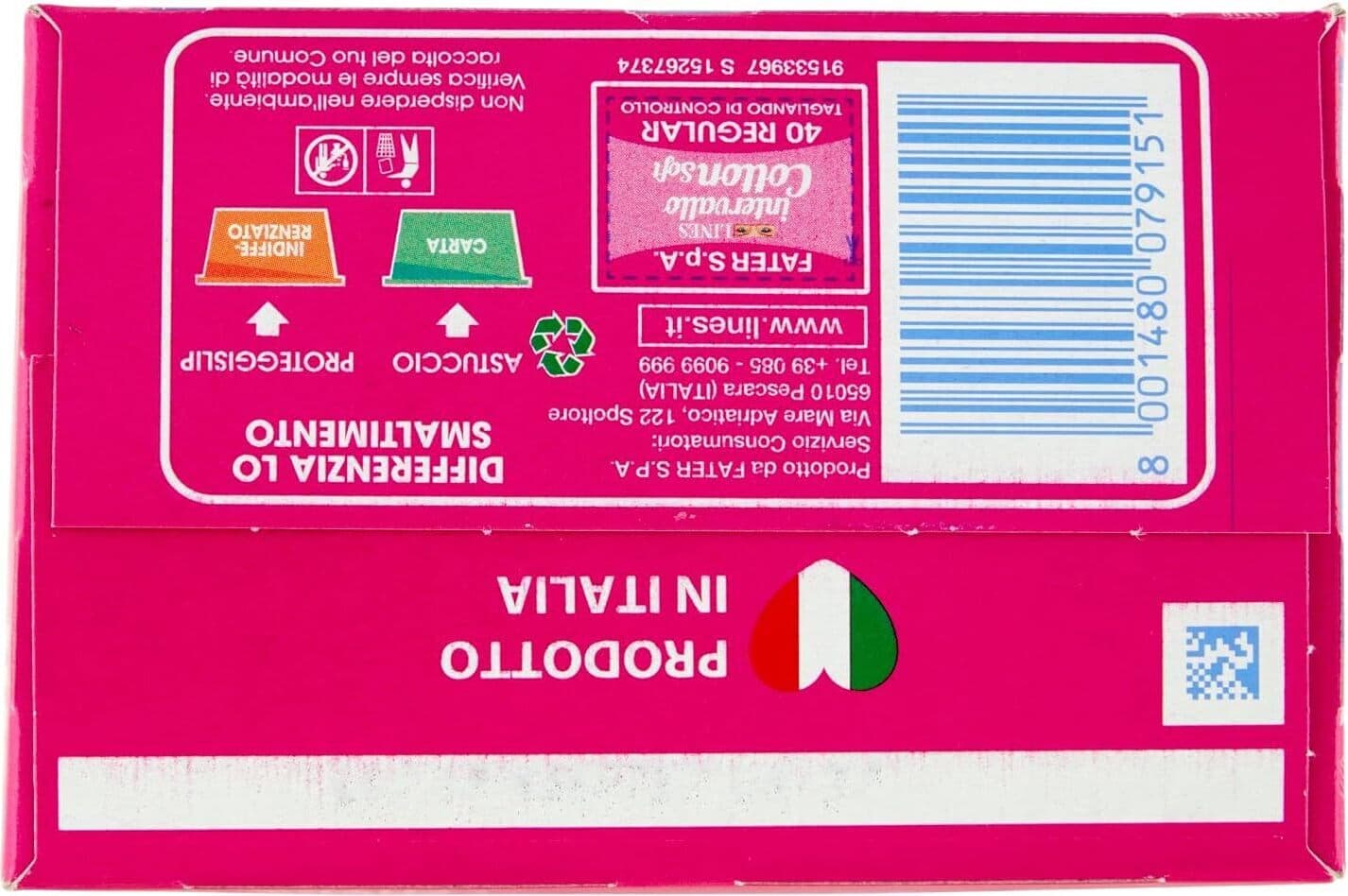 Salvaslip Ipoallergenici Lines - Confezione da 40 Pezzi, Comfort e Protezione Quotidiana