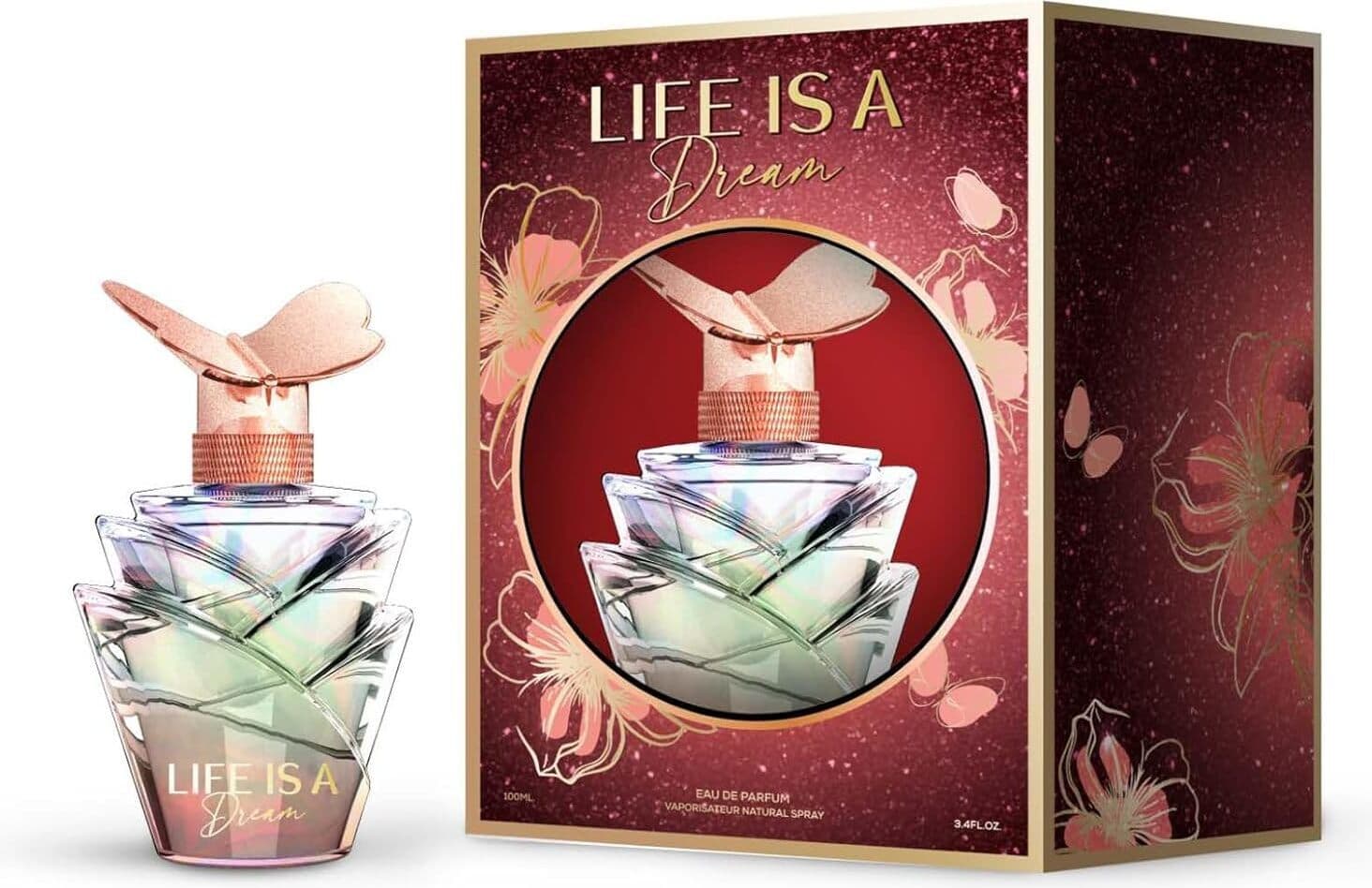 Profumo Donna LIFEIS A DREAM Eau de Parfum 100ML con Note di Rosa - Fragranza Femminile Intensa