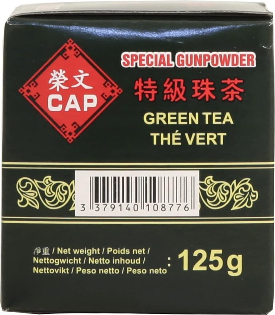 Tè Verde Gunpowder in Foglie Naturali - Confezione da 125g - Antiossidante ed Energizzante