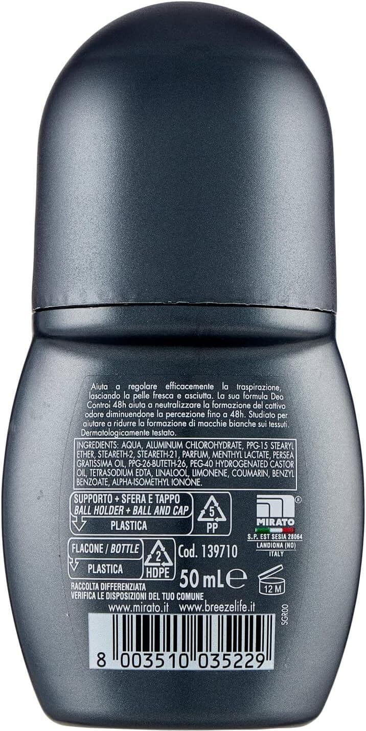 2 X Deodorante Roll-On Breeze Fresh Protection, Antitraspirante Duraturo, 50ml