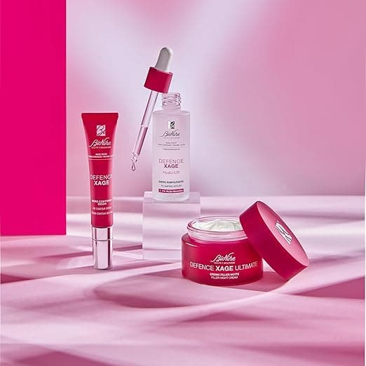 Bionike Defence Xage Ultimate - Crema Viso Filler Notte Anti Age, per Pelli Sensibili e Intolleranti, Contrasta le Rughe Profonde e Ripara la Cute, Dona Elasticità e Tonicità, 50 ml
