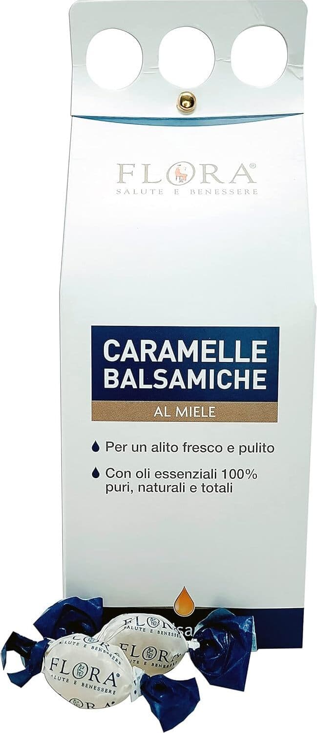 Caramelle Balsamiche al Miele Flora - Dolci Naturali e Sfiziosi, 200 gr