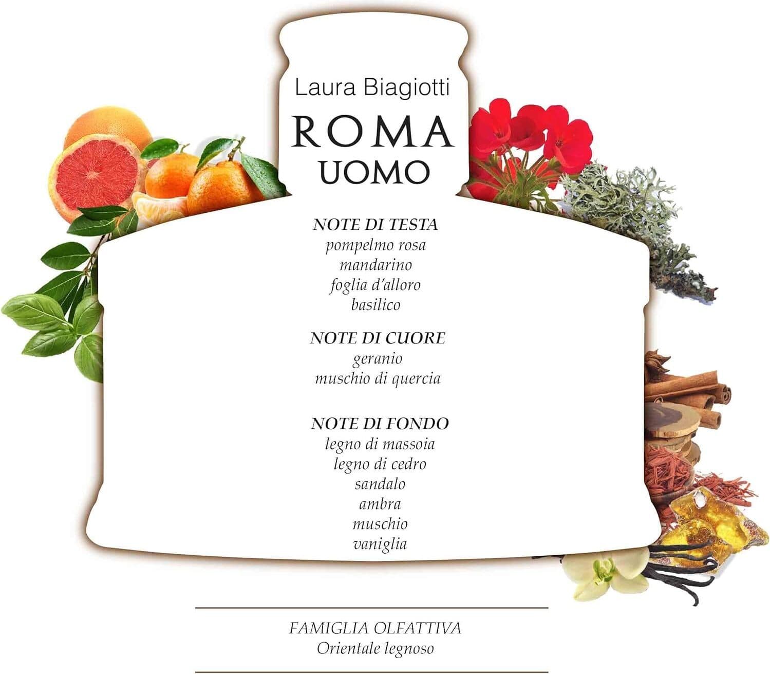 Laura Biagiotti Roma Uomo Eau De Toilette 200ml - Fragranza Maschile AmV