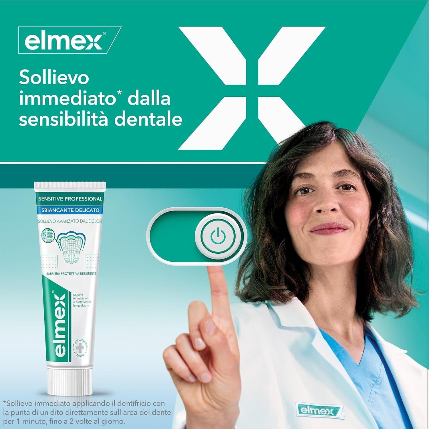 Elmex - Dentifricio Sensitive Professional Whitening 75ml (Consegna in 48 Ore), Dentifricio per Denti Sensibili, Sbianca e Protegge, Dentifricio per Gengive Sensibili, Dentifricio Sbiancante Delicato