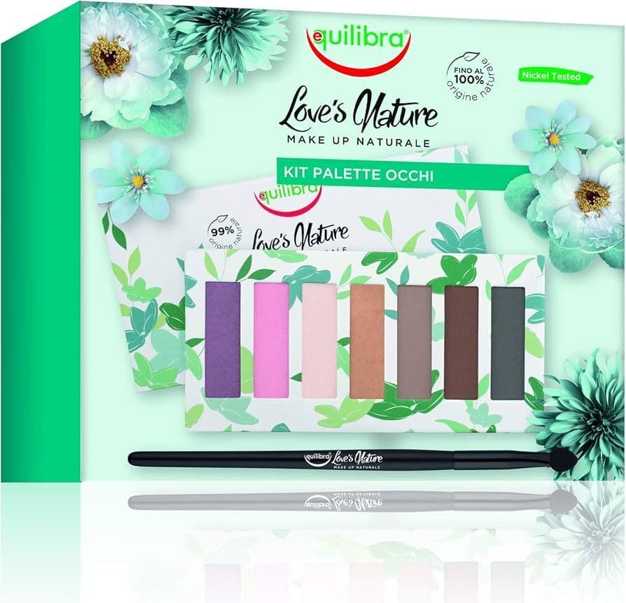 Palette Ombretti Occhi Love's Nature di Equilibra - Conf. 7 Colori x 1.2g + Pennello Incluso